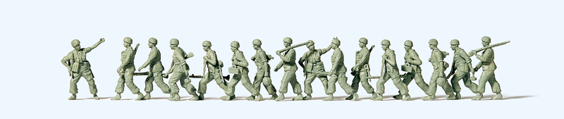 1939-1945 German Reich Paratroopers Marching -- Unpainted pkg(16)-1
