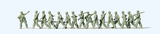 1939-1945 German Reich Paratroopers Marching -- Unpainted pkg(16)-1