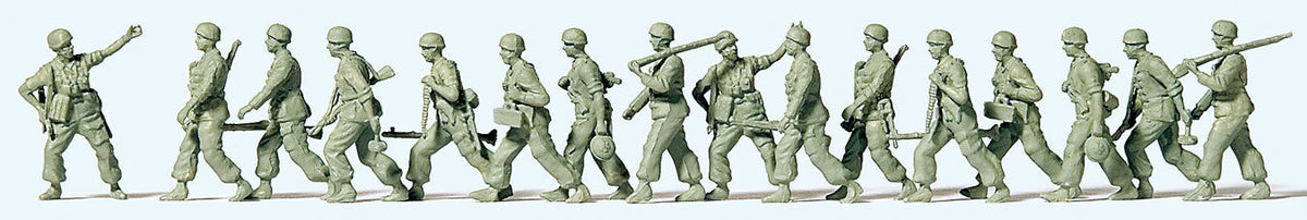 1939-1945 German Reich Paratroopers Marching -- Unpainted pkg(16)-2
