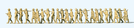 1941-1943 German Africa Corps Marching -- Unpainted pkg(24)-1