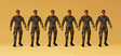 Military - Modern German Army (BW) - Figures -- Standing Infantry in Camouflage w/Field Caps - No Rifle or Gear pkg(6)