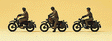 Military - Modern German Army (BW) - Figures -- Soldiers on Motorcycles pkg(3)