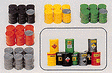 Metal Drums - Assorted Color; pkg(30)