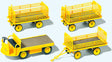 Electric Flatbed Vehicle w/3 Trailers - Kit