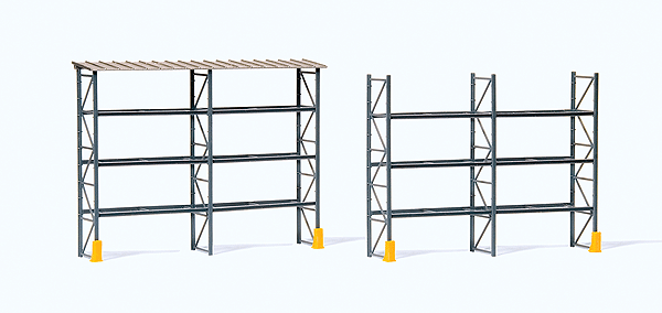 Industrial Pallet Racks - Kit (Plastic) -- Fits 48 Europallets or Equivalent (Pallets/Loads Not Included)