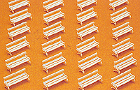 Park Benches -- Plastic, Unpainted