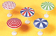 Garden Umbrellas -- Multi-Colored