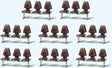 Modern Modular Seating -- 3-Seat Units pkg(8)