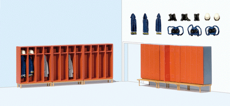 Firemen's Lockers & Accessories -- 6 Lockers