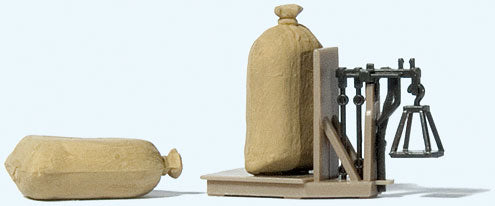 Grain Scale w/2 Grain Sacks - Assembled