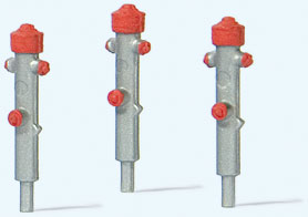 Fire Hydrants -- Silver pkg(3)