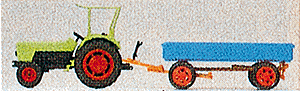 Farm Machinery Deutz Tractor -- With Wagon - Assembled