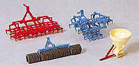 Farm Implements -- Drag Disc, Harrow & Manure Spreader
