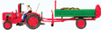 Farm Equipment -- Fahr Tractor w/Manure Spreader