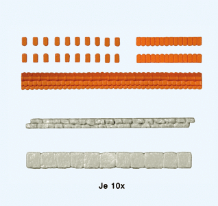 Parapet Weathering Tiles -- For Quarrystone Walls #590-18217 (sold separately)