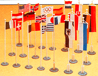 Flag Assortment -- 20 Plastic Poles & 60 Printed Flags