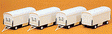 Modern Circus Wagon Set - Plastic Kits -- Equipment Wagons pkg(4) - Undecorated)
