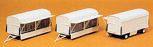 Modern Circus Wagon Set - Plastic Kits -- Cage Wagoons pkg(3) - Undecorated