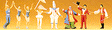 Circus Figures -- Ring Master, Clowns (2), Animal Trainer, Acrobats (4)