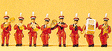 Circus Figures -- Seated Band Players pkg(8)