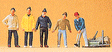 Circus Workers pkg(5) -- Roustabouts with Tools