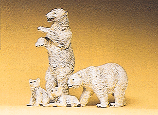 Animals -- Polar Bears 2 Adults, 2 Cubs
