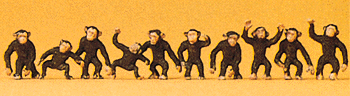 Animals -- Monkeys (brown) pkg(10)