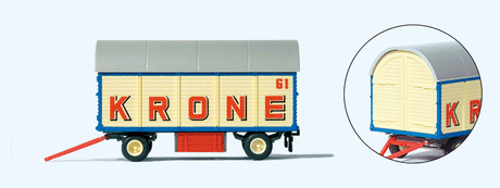 Equipment Trailer - Assembled -- Circus Krone (white, red, blue)
