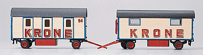 Krone Circus Trailers -- 3-Compartment Personnel Carrier w/ 1 Equipment Trailer