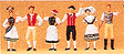 Figures In National Costumes
