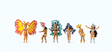 Samba Dance Group -- 6 Dancers in Flashy Costumes