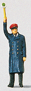 Individual Figure - Railway Personel -- Platform Dispatcher w/Signal Paddle