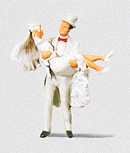 Individual Figure - Pedestrians -- Groom Carrying Bride
