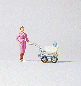 Individual Figure - Pedestrians -- Woman w/Baby Carriage