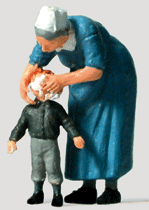 Individual Figures - Religious People -- Protestant Sister w/Child