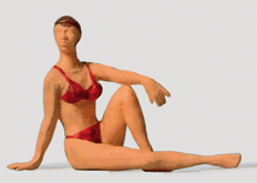 Individual Figures - Recreation & Sports -- Seated Female Swimmer