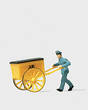 Individual Figures, Working People -- Post Office Worker w/Cart