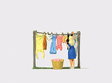 Laundry Day -- Woman Hanging Clothes