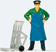 Railroad Personnel -- Standing Porter w/Luggage Cart