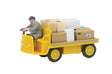 Electric Baggage Truck (Nonoperating) w/Driver & Load -- German Post Office (yellow) Era III
