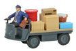 Electric Baggage Truck (Nonoperating) w/Driver & Load -- German Federal Railways Era III