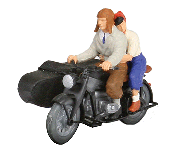 Motorcycle Zundapp KS 750 -- With Riders