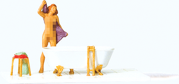 Individual Figure -- Nude Woman & Bathtub