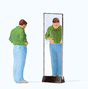 Man Trying On Pants w/Mirror
