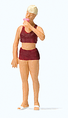Woman Eating Ice Cream