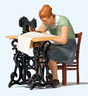 Woman at Sewing Machine -- Figure, Chair & Sewing Machine