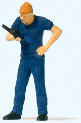 Individual Figures -- Fireman with Hand-Held Radio