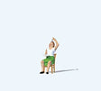 Eating Fish - Individual Figure -- Seated Woman on Chair