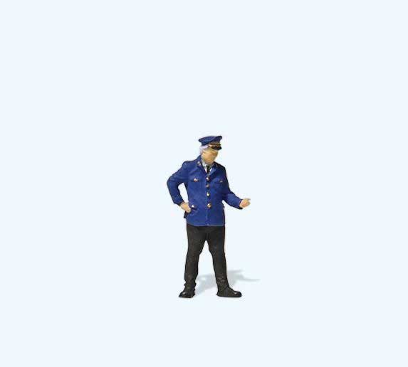 Level Grade Crossing Attendant Checking His Watch - Individual Figure