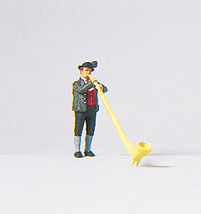 Individual Figure - Working People -- Alpine Horn Blower